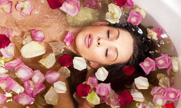 bath with oil for breast enlargement