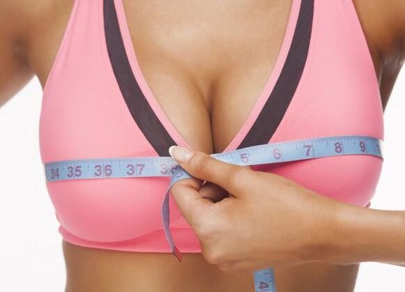 Women's breasts after enlargement using various methods